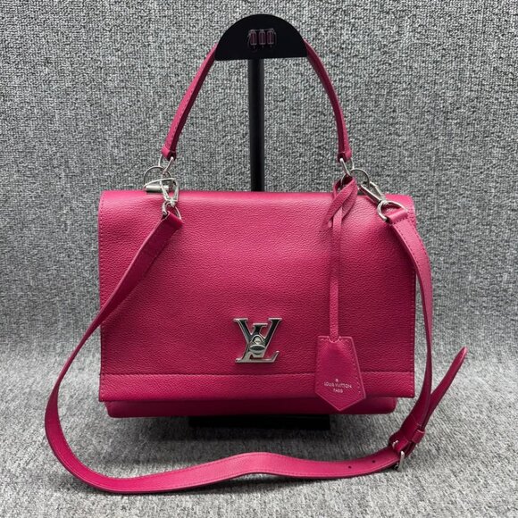 Louis Vuitton Lockme Pink Leather Satchel 899-021025 - Picture 2 of 14